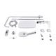 Душова система універсальна Qtap Gemini на три споживача (з виливом) QTGEM111CRW45687 Chrome/White