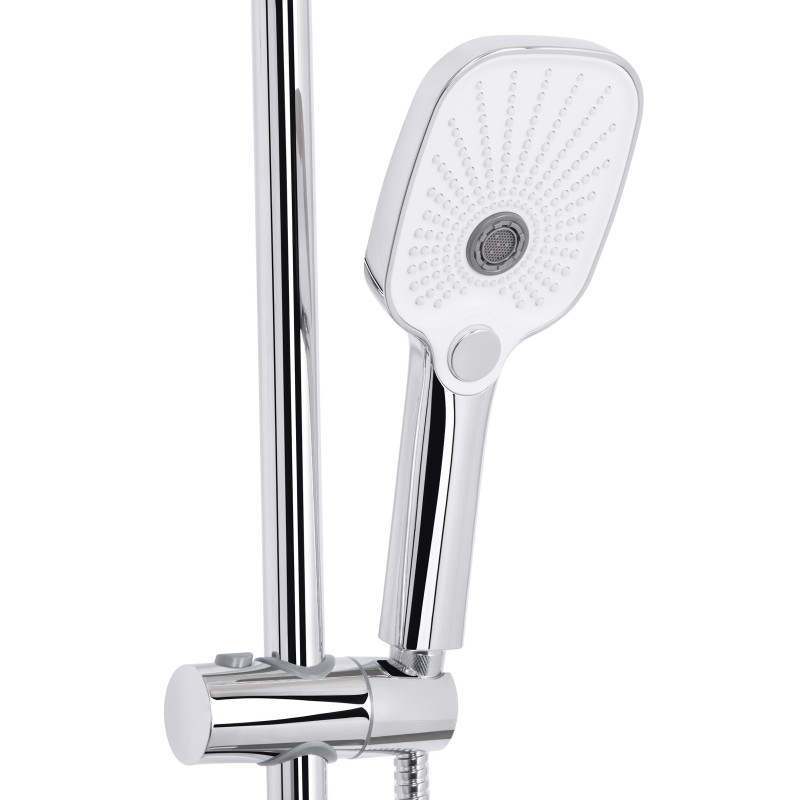 Душова система універсальна Qtap Gemini на три споживача (з виливом) QTGEM111CRW45687 Chrome/White