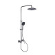 Душова система універсальна Qtap Gemini на три споживачі (з виливом) QTGEM111GMB45688 Gunmetal Black PVD