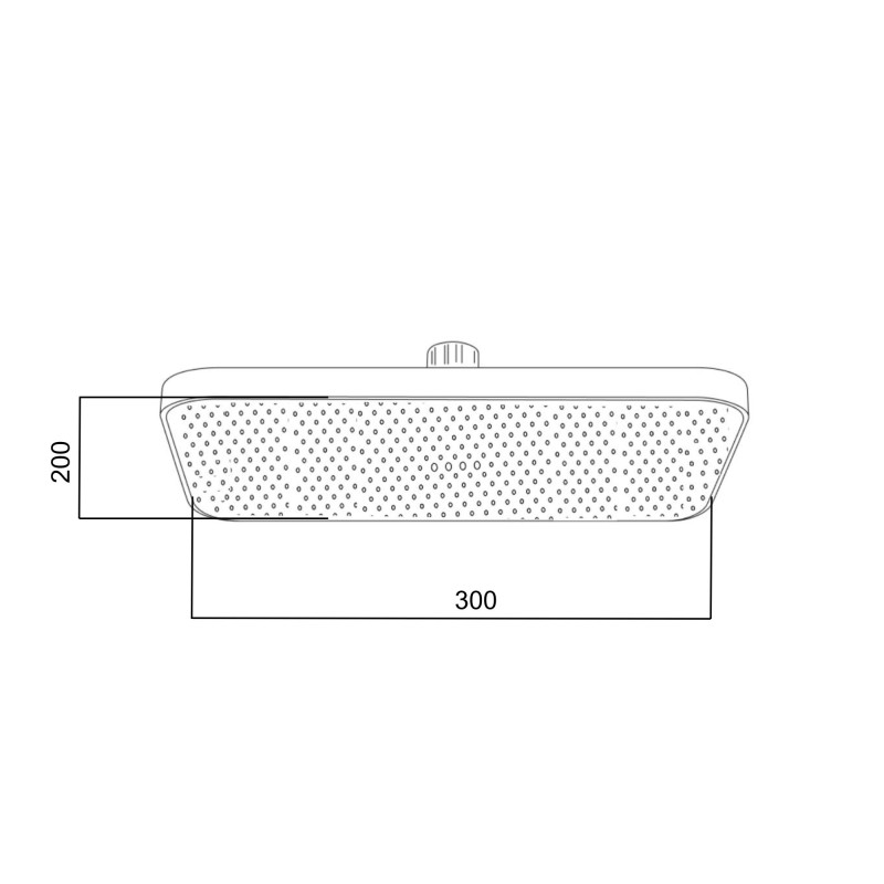 Лійка для верхнього душу Qtap Hlavova 300x200 мм прямокутна QTHLA107BLM45783 Black Matt
