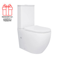 Унітаз-компакт Qtap Robin Ultra Quiet безободковий з сидінням Soft-close QT13226089AW