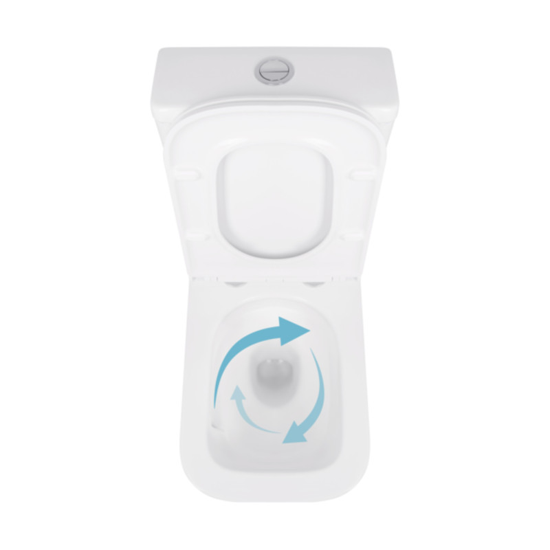 Унітаз-компакт Qtap Cardinal Ultra Quiet безободковий з сидінням Soft-close QT04222168AUQ3W