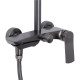 Душова система універсальна Qtap Slavonice на три споживача (з виливом) QTSLA111GMB45910 Gunmetal Black PVD