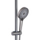 Душова система для душу Qtap Slavonice на два споживача QTSLA110GMB45913 Gunmetal Black PVD