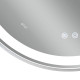 Дзеркало Qtap Gemini 800х700 з LED-підсвічуванням Touch, з антизапотіванням, з димером, рег. темп. кольору (3000-6500K) Reverse QT2578R8071W