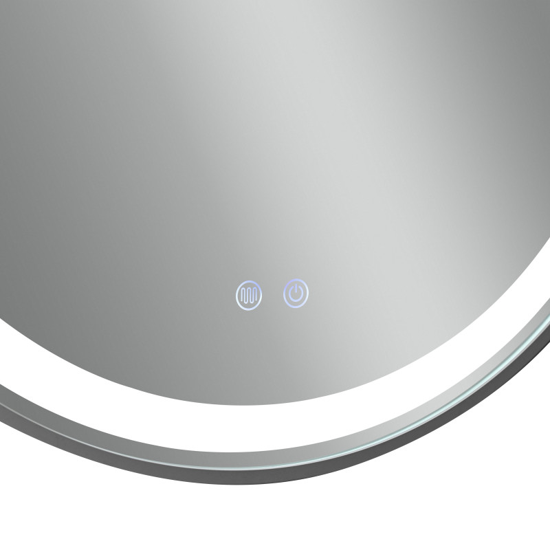 Дзеркало Qtap Gemini 800х700 з LED-підсвічуванням Touch, з антизапотіванням, з димером, рег. темп. кольору (3000-6500K) QT2578R8072B