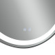 Дзеркало Qtap Gemini 800х700 з LED-підсвічуванням Touch, з антизапотіванням, з димером, рег. темп. кольору (3000-6500K) QT2578R8072B