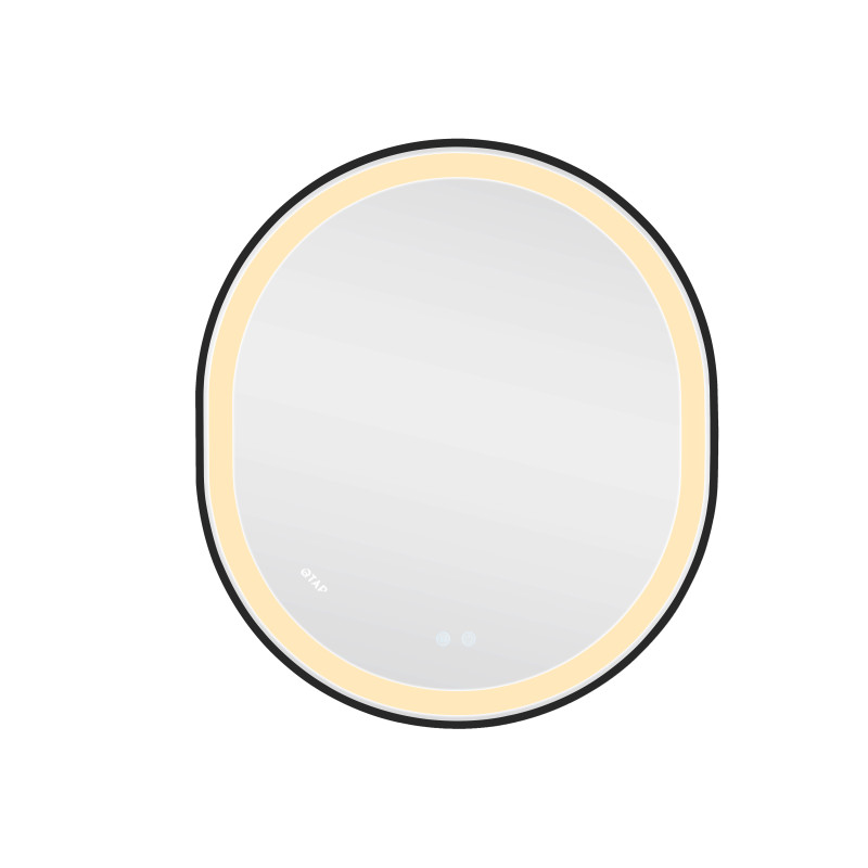 Дзеркало Qtap Gemini 800х700 з LED-підсвічуванням Touch, з антизапотіванням, з димером, рег. темп. кольору (3000-6500K) QT2578R8072B