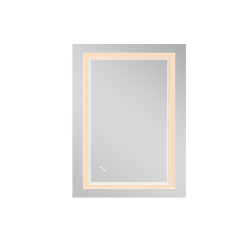 Дзеркало Qtap Cardinal 600х800 з LED-підсвічуванням Touch, з антизапотіванням, з димером, рег. темп. кольору (3000-6500K) QT0478C6080