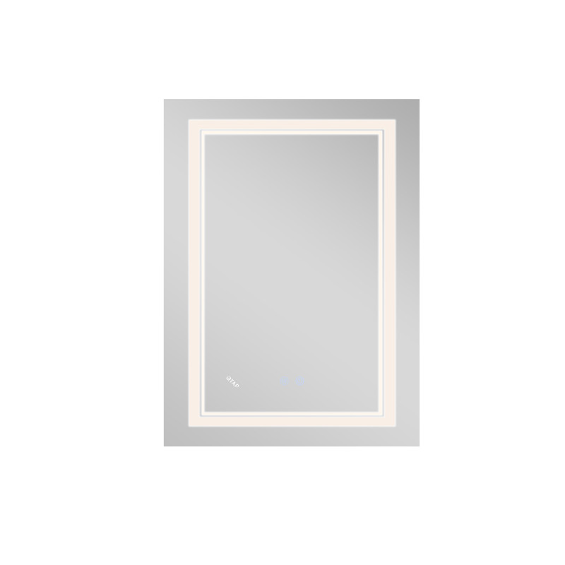 Дзеркало Qtap Cardinal 600х800 з LED-підсвічуванням Touch, з антизапотіванням, з димером, рег. темп. кольору (3000-6500K) QT0478C6080