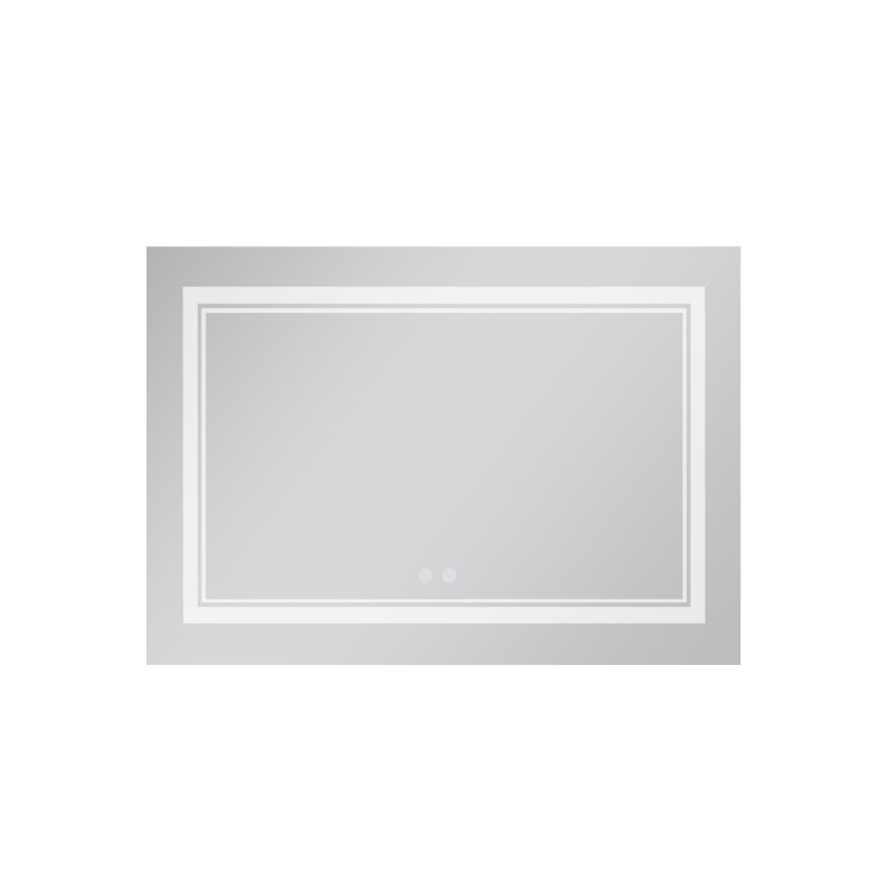 Дзеркало Qtap Cardinal 1200х800 з LED-підсвічуванням Touch, з антизапотіванням, з димером, рег. темп. кольору (3000-6500K) QT0478C12080