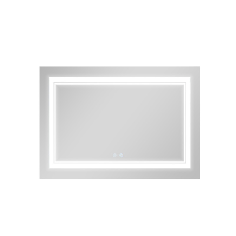 Дзеркало Qtap Cardinal 1200х800 з LED-підсвічуванням Touch, з антизапотіванням, з димером, рег. темп. кольору (3000-6500K) QT0478C12080