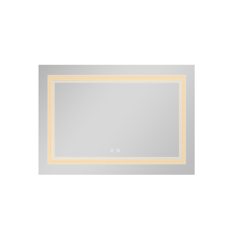 Дзеркало Qtap Cardinal 1200х800 з LED-підсвічуванням Touch, з антизапотіванням, з димером, рег. темп. кольору (3000-6500K) QT0478C12080