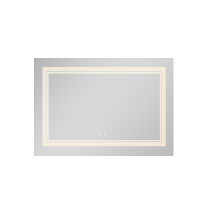 Дзеркало Qtap Cardinal 1200х800 з LED-підсвічуванням Touch, з антизапотіванням, з димером, рег. темп. кольору (3000-6500K) QT0478C12080