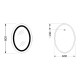 Дзеркало Lidz Vida 800х600 з LED-підсвічуванням Touch, з антизапотіванням, з димером, рег. яскравості LD78LF6080