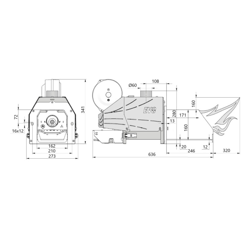 Пелетний пальник Thermo Alliance Evo 45 кВт у комплекті з шнеком 1,5 м