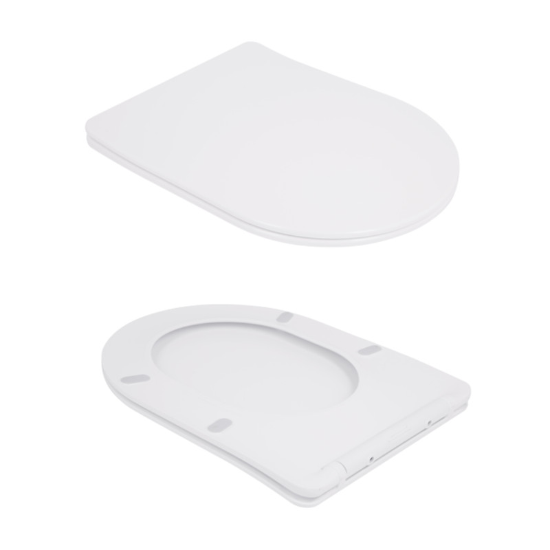 Унітаз підлоговий Qtap Robin New Ultra Quiet безобідковий з сидінням Soft-close WHITE QT13226083AW