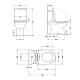 Унітаз підлоговий Qtap Robin Ultra Quiet безобідковий з сидінням Soft-close MATT BLACK QT13226083AMB