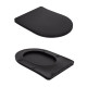 Унітаз підлоговий Qtap Robin Ultra Quiet безобідковий з сидінням Soft-close MATT BLACK QT13226083AMB