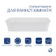Раковина накладна Qtap Virgo N прямокутна без донного клапана WHITE QT18116308W