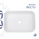 Раковина накладна Qtap Virgo N прямокутна без донного клапана WHITE QT18116308W