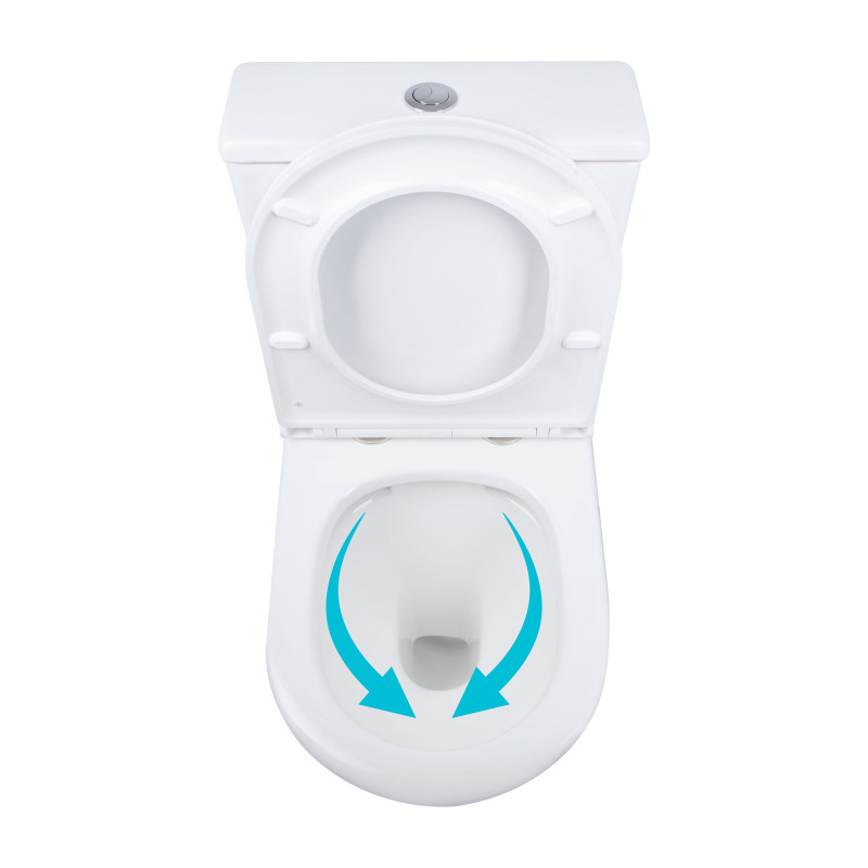Унітаз підлоговий Qtap Dove Rimless безобідковий з сидінням Soft-close WHITE QT06228380BW