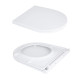 Унітаз підлоговий Qtap Dove Rimless безобідковий з сидінням Soft-close WHITE QT06228380BW