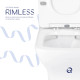 Унітаз підлоговий Qtap Aries Rimless безобідковий з сидінням Soft-close WHITE QT03228302W
