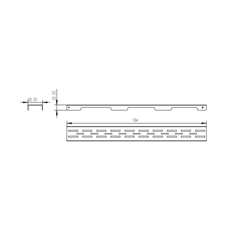 Решітка для лінійного трапу Qtap Grate FD800 (BLA)