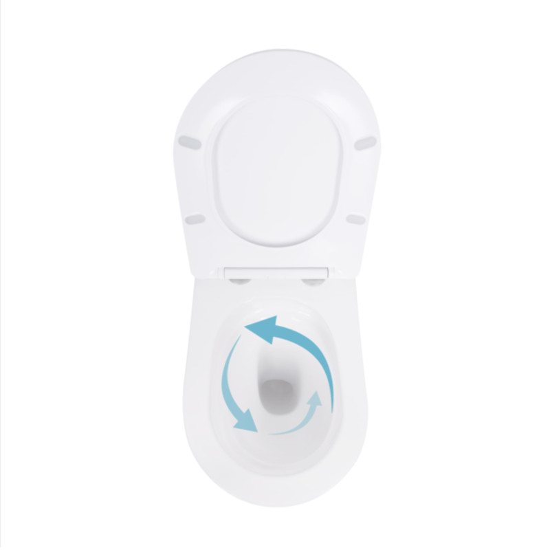 Унітаз підвісний Qtap Robin Ultra Quiet безобідковий з сідінням Soft-close 520x365x365 мм WHITE