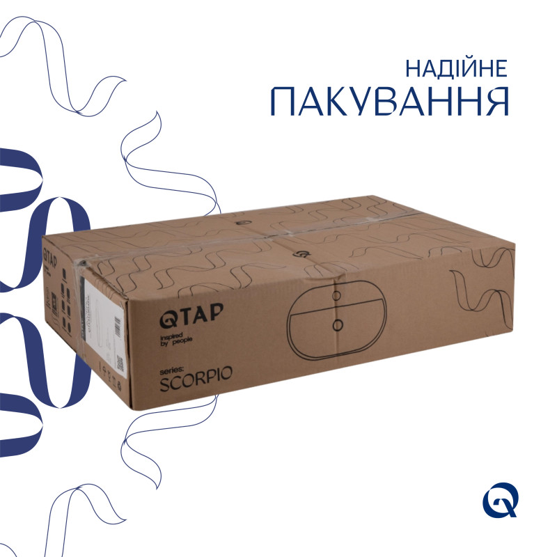 Раковина-чаша Qtap Scorpio 600х400х120 Matt black QT142203MBMBN