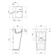 Раковина для підлоги моноблок Qtap Tern 440х380х830mm White QT1711G302WN