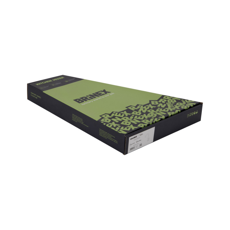 Змішувач для кухні Brinex Pure 015F U-образний  Black Matt BRIPUR015FBLM