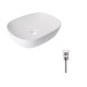 Комплект Qtap Aquarius: Раковина накладна прамокутна 470x380x120 мм White + Донний клапан PU02