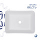 Комплект Qtap Tern: Раковина накладна прамокутна 480х370х135 мм White + Донний клапан PU02