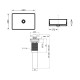 Комплект Qtap Tern: Раковина накладна прамокутна 600x400x110 мм WHITE + Донний клапан PU02