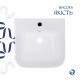 Комплект Qtap Crow: Раковина напольна моноблок 445x420x840 мм White + Донний клапан PU02O