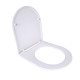 Сидіння для унітаза підлогового (Dove) 425×363×30 мм, White, з мікроліфтом, Slim Duroplast, Quick Release QT06228380BW3 Qtap