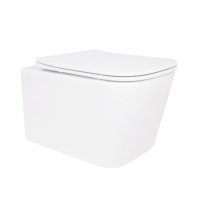 Унітаз підвісний Qtap Crow безобідковий з сідінням Soft-close QT05335170W