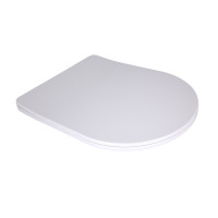Сидіння для унітаза підлогового (Grand) 560×363×30 мм, White, з мікроліфтом, Slim Duroplast, Quick Release QT26228301W3 Qtap
