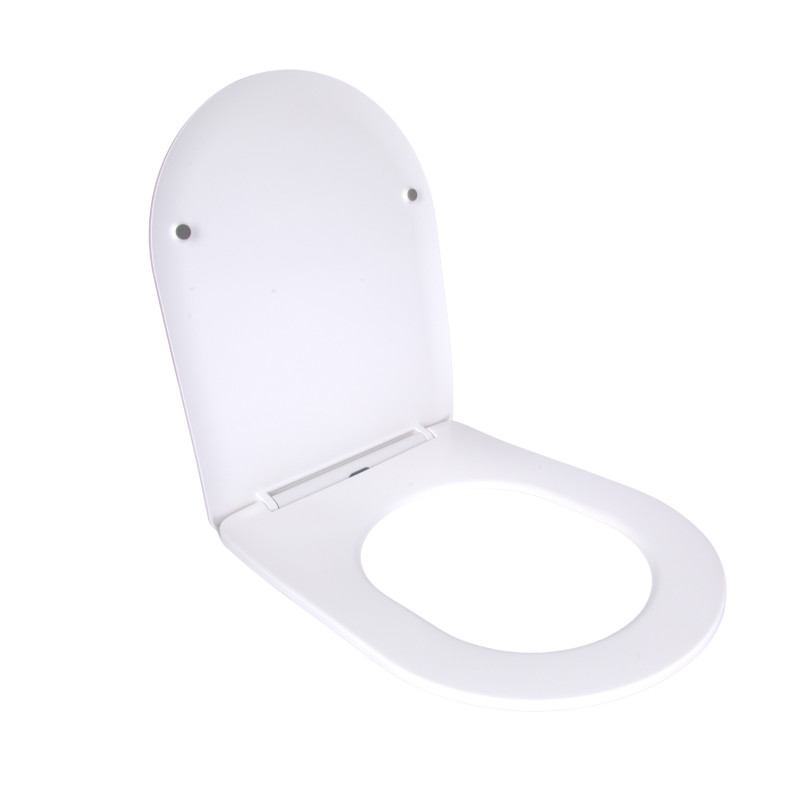 Сидіння для унітаза підлогового (Grand) 560×363×30 мм, White, з мікроліфтом, Slim Duroplast, Quick Release QT26228301W3 Qtap