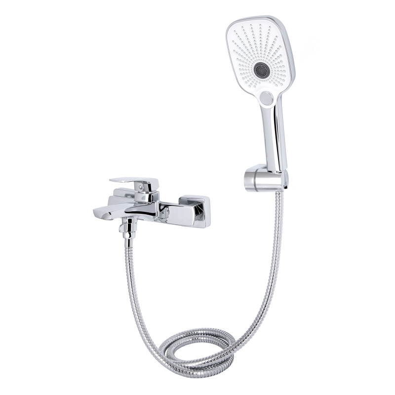 Змішувач для ванни Qtap Tern (c душевым гарнитуром) QTTER259CRM47586 Chrome