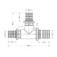 Трійник натяжний Icma №1039 d25х20х25 851039GXGWGX05