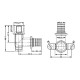 Кут натяжний Icma №1040 d16х2,2-1/2
