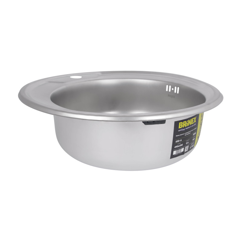 Кухонна мийка Brinex 490-A 0,6 мм Satin (BRIN490SAT06)
