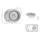 Кухонна мийка Brinex 5745 0,8 мм Satin (BRIN5745SAT08)