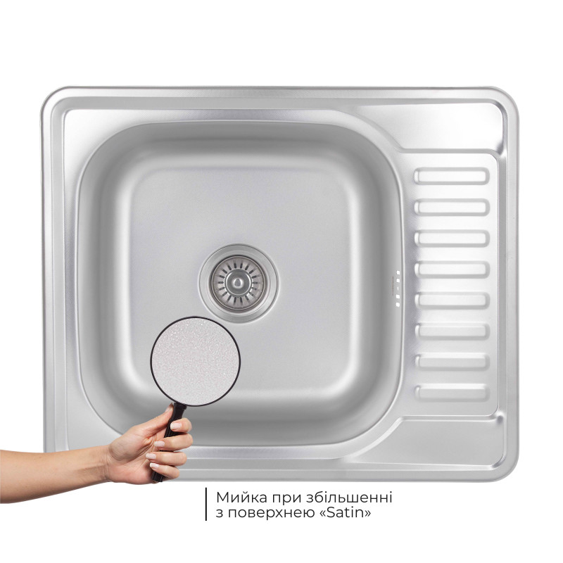Кухонна мийка Brinex 5848 0,8 мм Micro Decor (BRIN5848MDEC08)