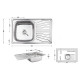 Кухонна мийка Brinex 7848 0,8 мм Micro Decor (BRIN7848MDEC08)