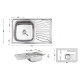 Кухонна мийка Brinex 7848 0,8 мм Satin (BRIN7848SAT08)