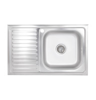 Кухонна мийка Brinex 5080-R 0,6 мм Satin (BRIN5080RSAT06)